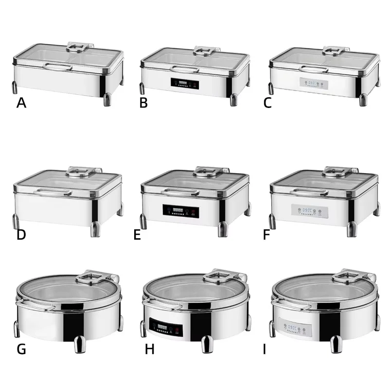 Stainless Steel Electric Buffet Warmer Hydraulic Roll Top Insulation Pot Hotel Catering Supplies Factory Wholesale