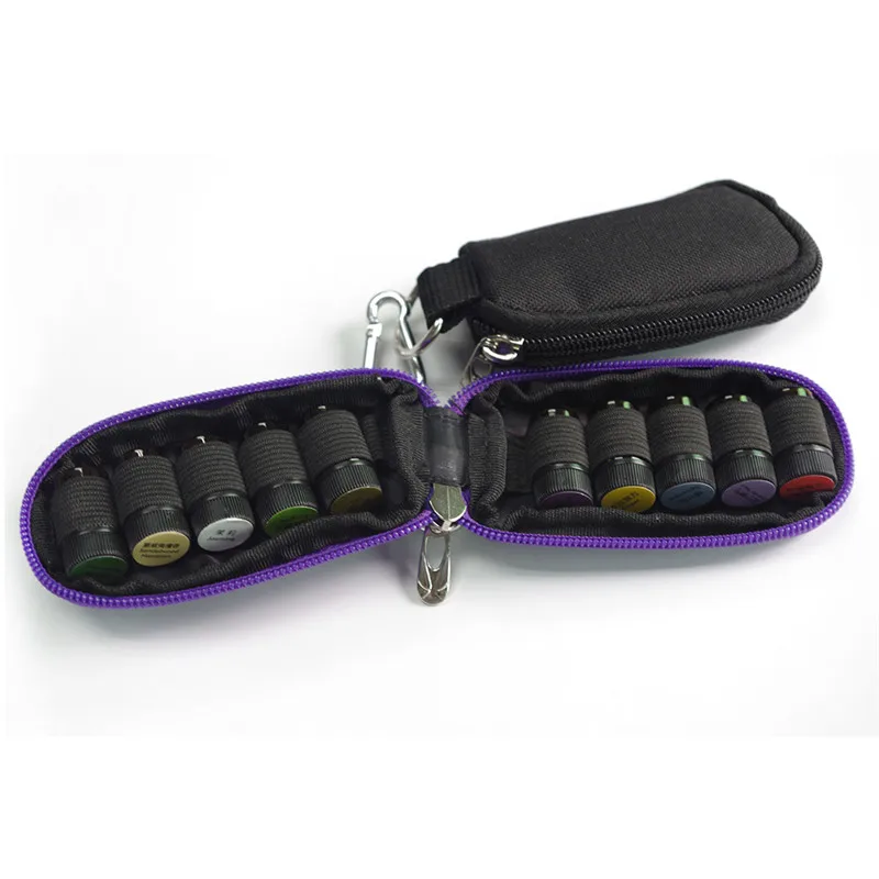 10 Slot Bottle Essential Oil Case Protects For 3ml Rollers Essential Oils Bag Travel Carrying Storage Organizer Organizador