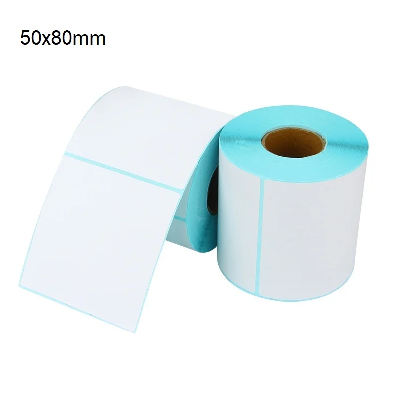 5 Rolls Small Roll Thermal Label Paper 30 35 40 50 mm Portable Barcode Printer Clothing Tag Price Sticker