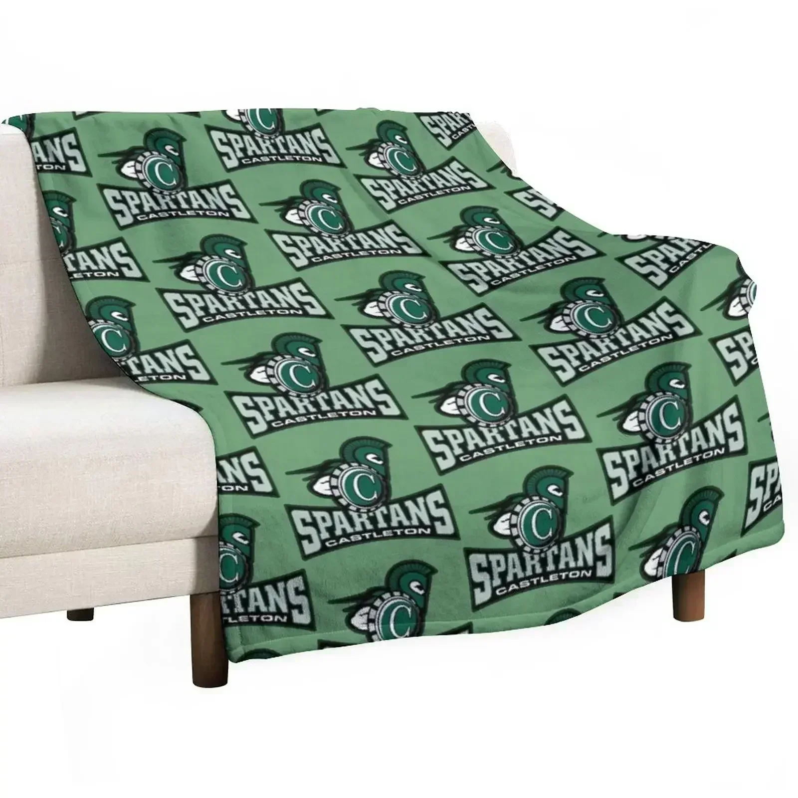 

Castleton U Spartans Throw Blanket Soft Plush Blanket as Housewarming Gift