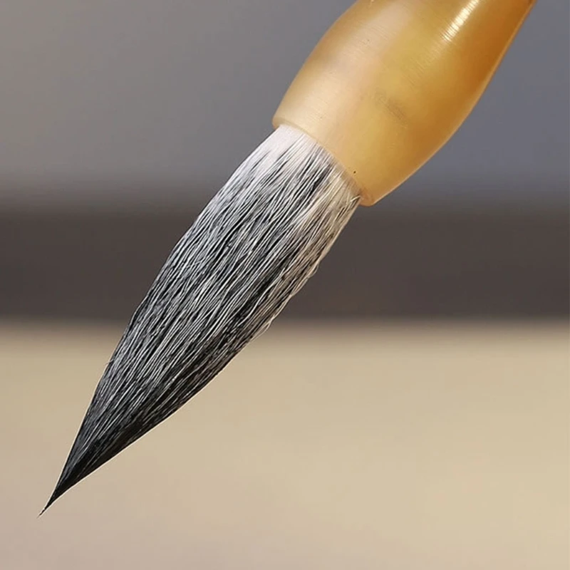 Pinceau calligraphie avec porte-pinceau en bambou, pinceau peinture traditionnel chinois