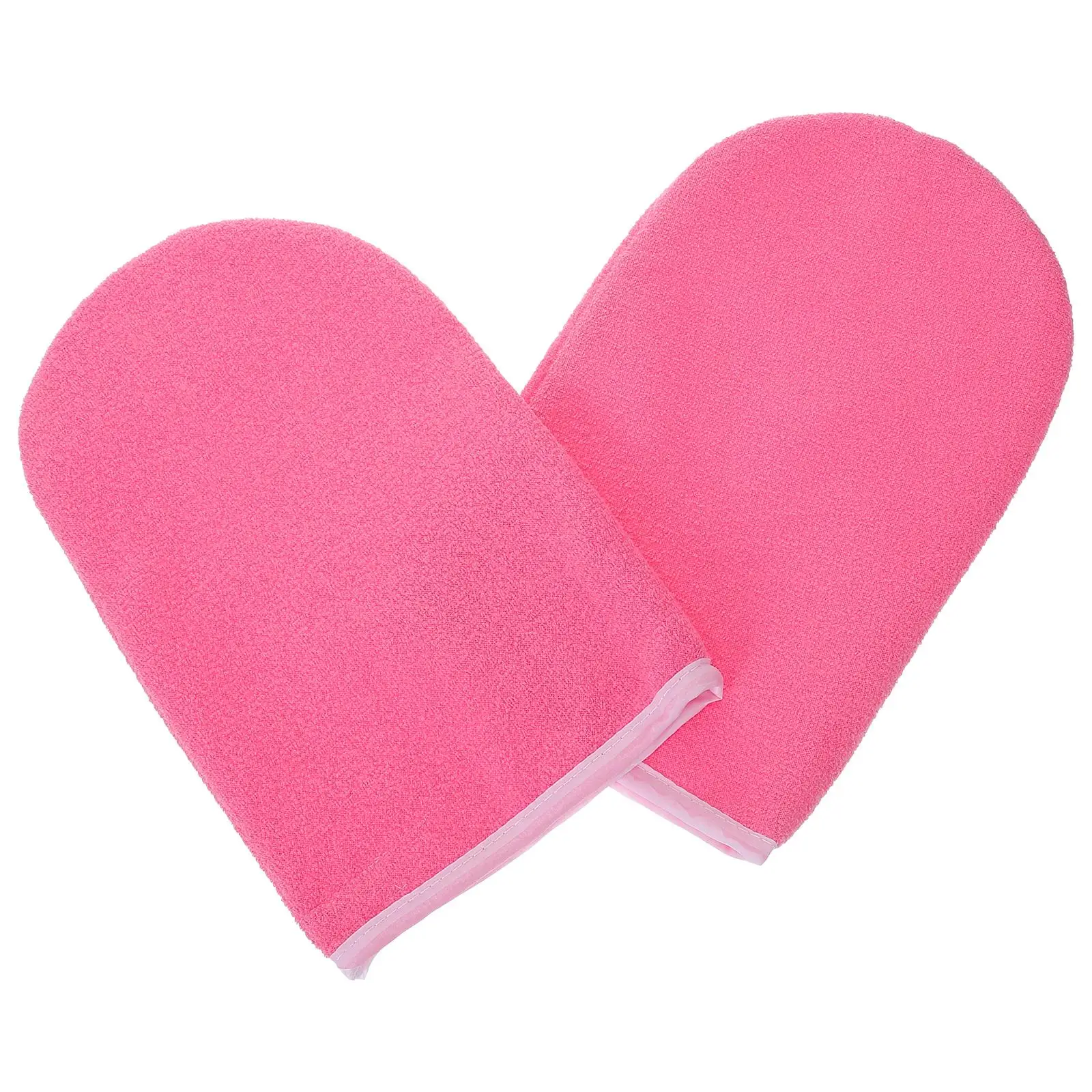 

Beauty Salon Gloves Paraffin Wax Hand Mask Bath Mittens White Border Cloth Mitts Rosy Man