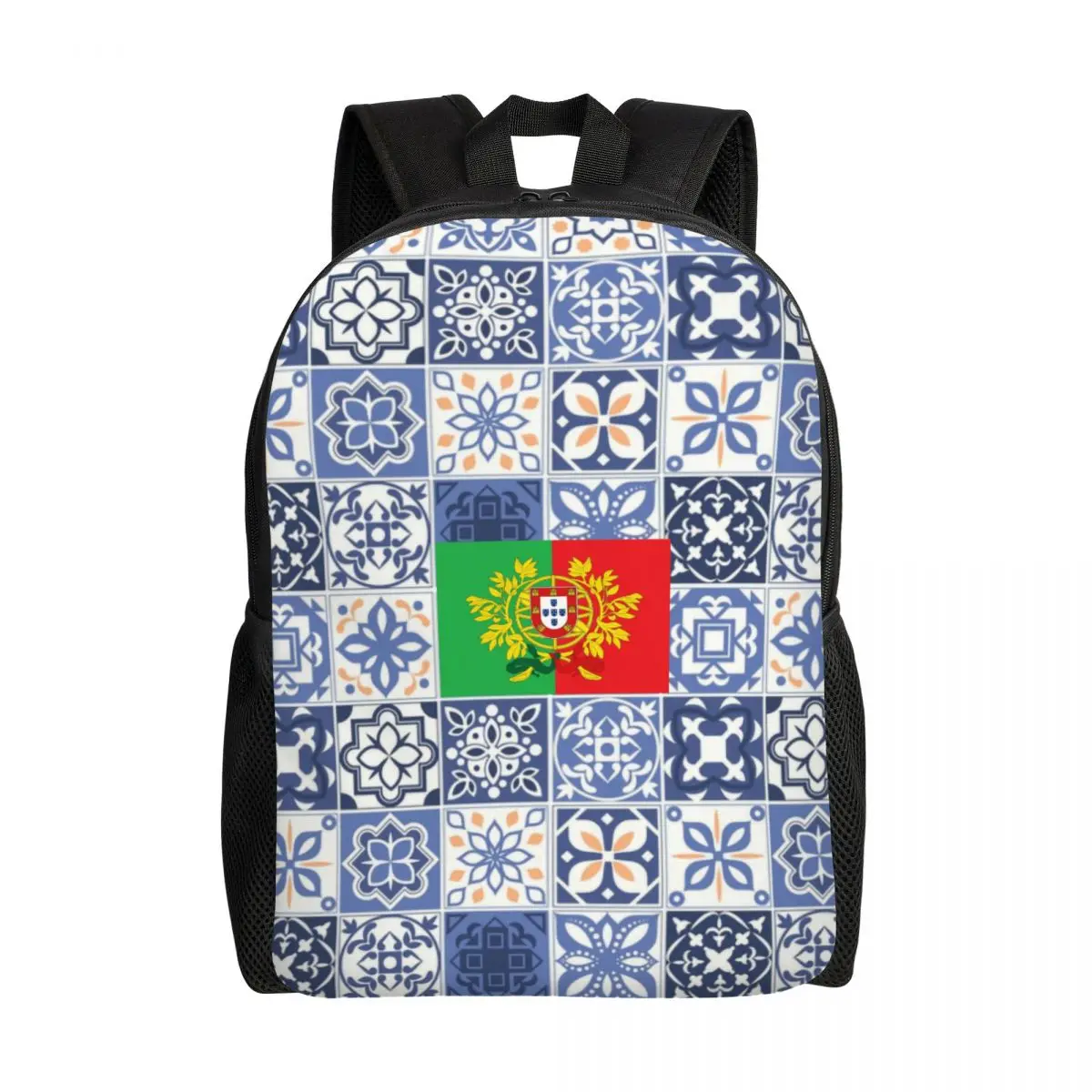 

Personalized Coat Of Arms Of Portugal Art Backpacks Men Women Basic Bookbag for School College Portuguese Flag Bags