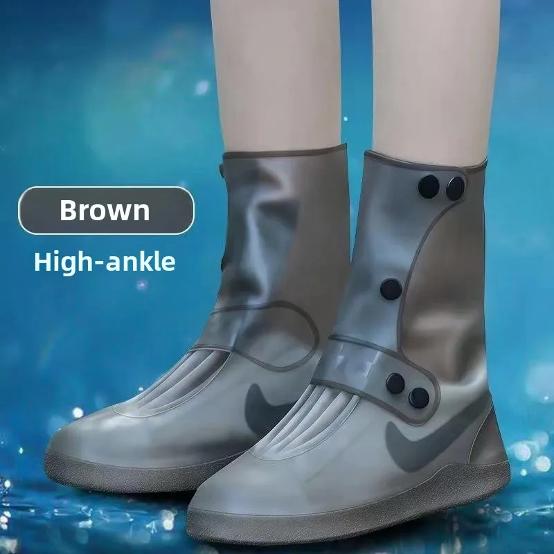 

Утолщенные высокие водонепроницаемые бахилы для спорта на открытом воздухе для мужчин и женщин, взрослые, из ПВХ, защита от грязи, износостойкие, дождевые ботинки