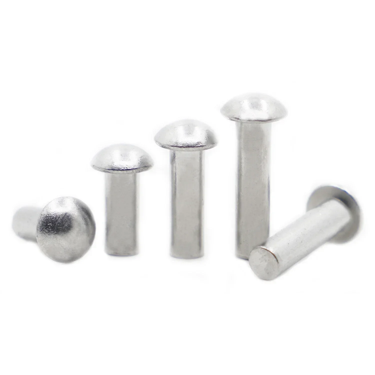 10-50pcs M2 M2.5 M3 M4 M5 M6 M8 Aluminum Alloy Solid Round Head Rivet Self-plugging Rivet Hand Knock Rivet GB867