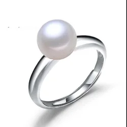 Brand new gorgeous AAAA 8- 9mm 9-10mm 10-11mm 11-12mm genuine natural South Sea white pearl ring 925S