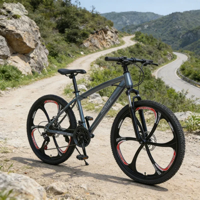 Grijs 24-inch Zes-Mes Wiel Mountainbike Outdoor Variabele Snelheid Off-Road Student Fiets Een stuk Dropshipping