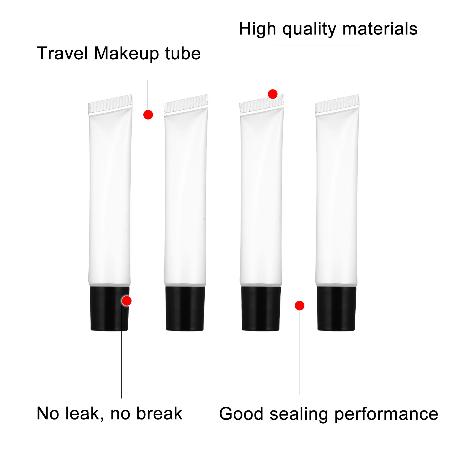 

50Pcs 15Ml Plastic Empty Lip Gloss Tube Clear Squeeze Container for Lip Shampoo Convenient Travel Solution