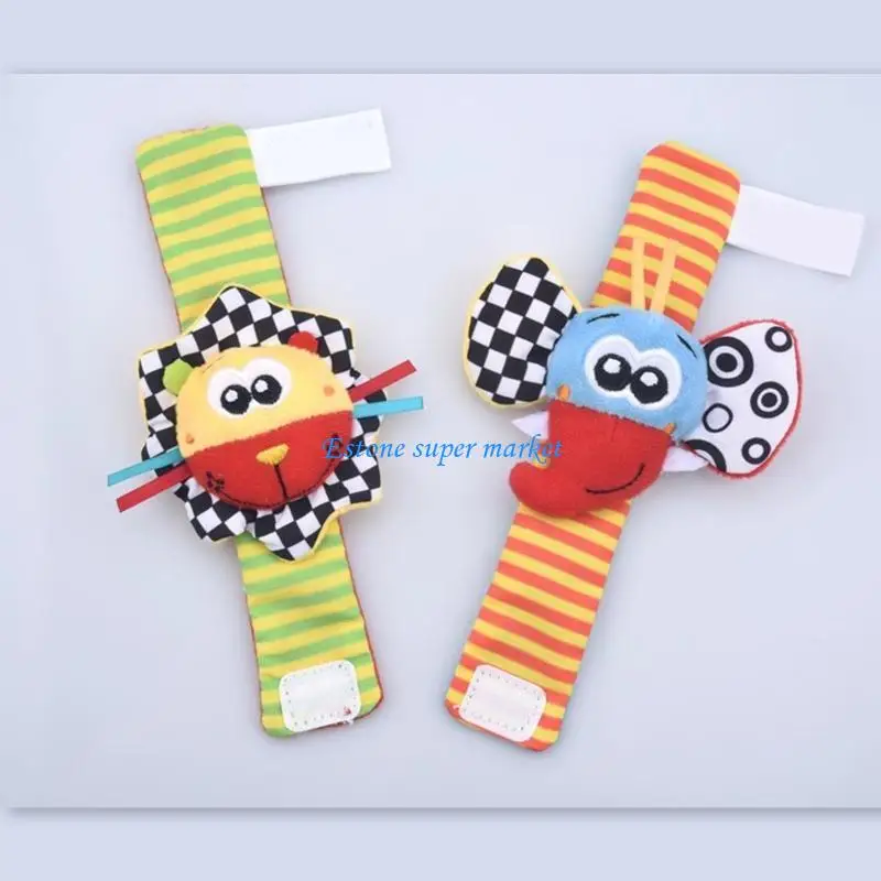 090b 2pcs chaussette chaussette Baby Baby Shaking Touet pour animal Teether Infant Musical