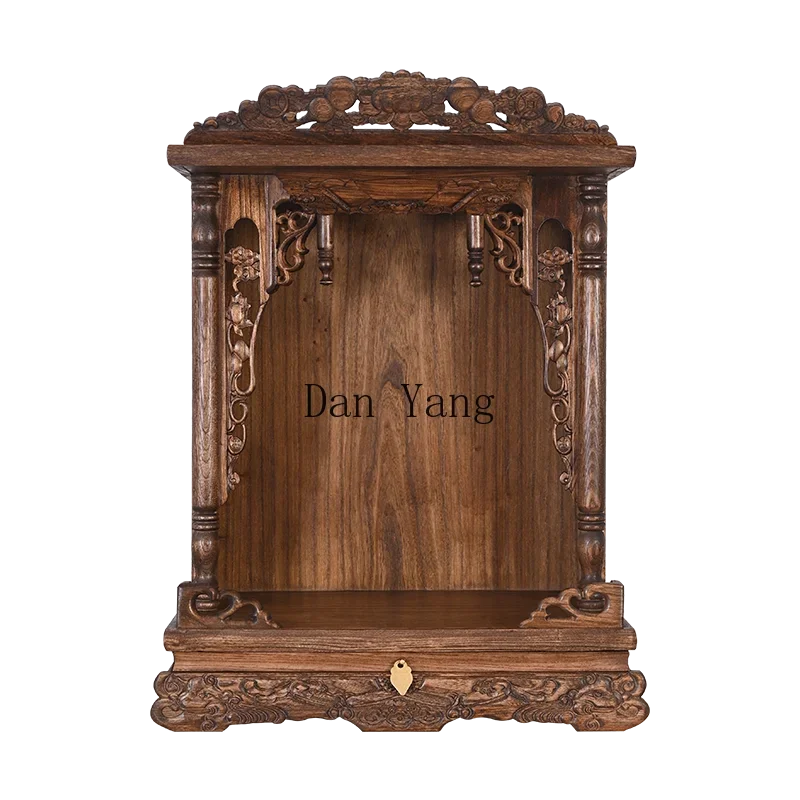 

YJ Kitchen Lord God Dou Buddhist Shrine Guanyin Offering Table Shrine Shrine Offering Table Wall-mounted Hanging Cabinet Buddha