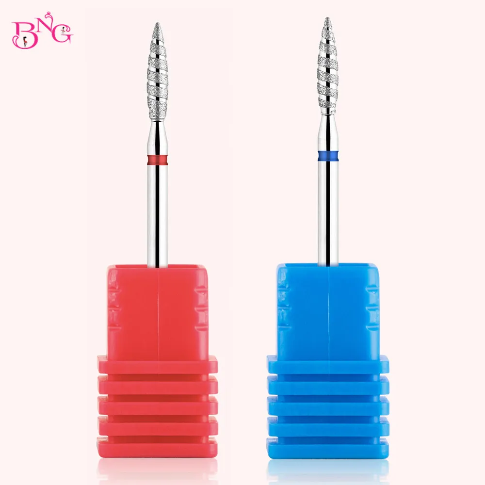 BNG 3 قطعة أداة قص الأظافر مثقاب الخشب المهنية مسمار الفن مانيكير لقمة ثقب الماس مسمار مزيل الجلد الميت أدوات 3/32 ''عرقوب