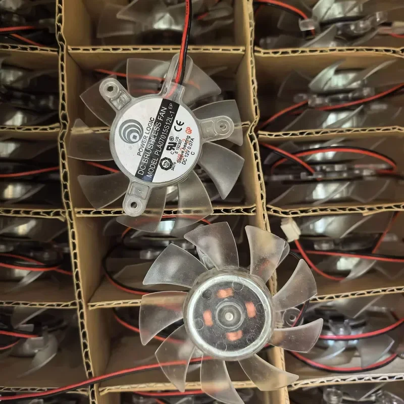 for 66x15mm Transparent Isosceles Graphics Card Fan 12V Silent 6.6CM Hydraulic Bearing 9 Blade Cooling Fan