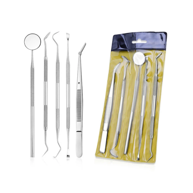 3/4/5pcs Dental Hygiene Tool Kit Instruments Dentist Tartar Scraper Scaler Calculus Plaque Remover Teeth Cleaning Oral Care Tool