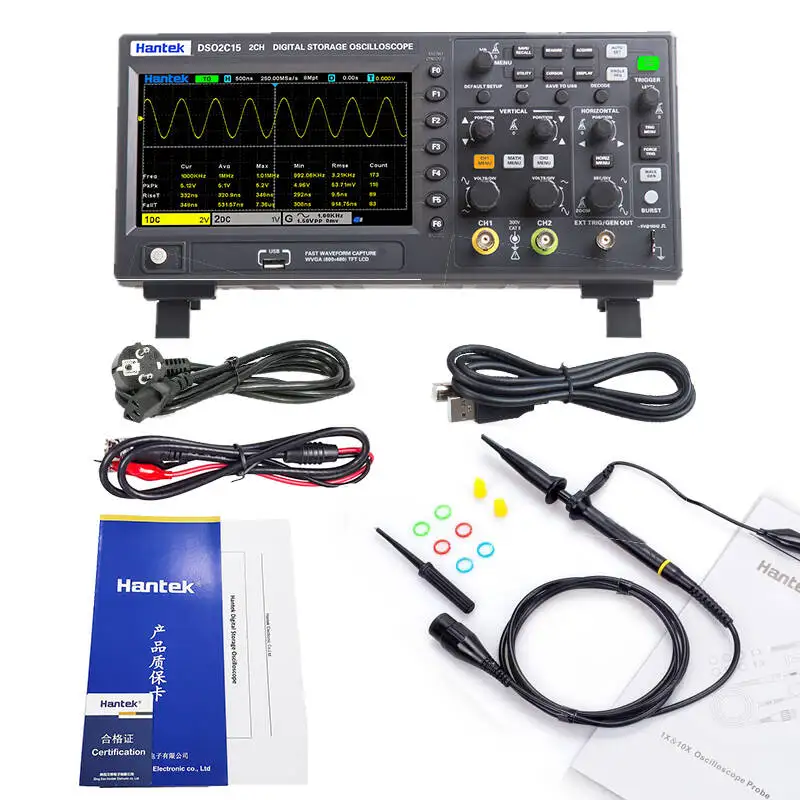 DSO2D10 Digital Oscilloscope With Signal Generator 2 Channel 100MHz Bandwidth 1GSa/s Multifunctional DSO2D10 Oscilloscope