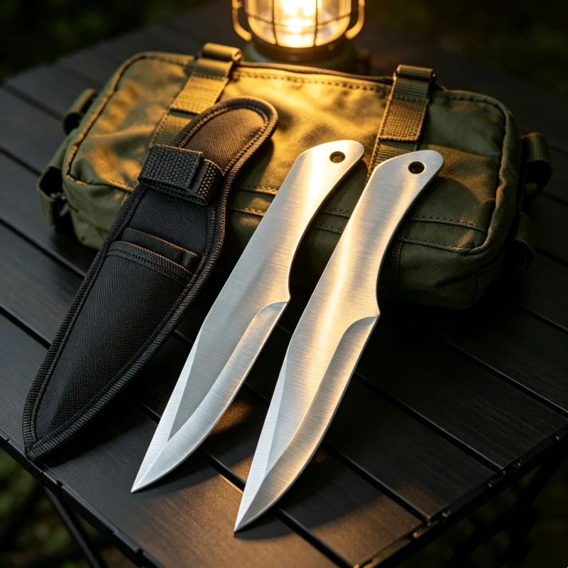 Not Sharpened 3Cr13Mov Stainless Steel Full Tang Fixed Blade Knife with Sheath, Outdoor Camping Decor Collection Utility Tool