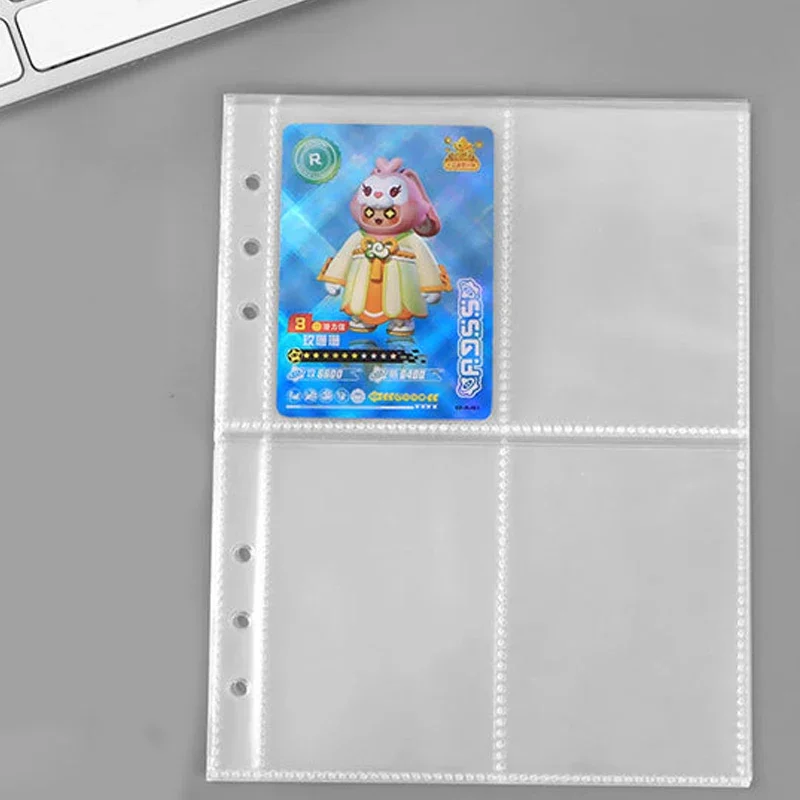 For Kpop Photo Cards, Trading Cards Stamp Protectors One-Sided Page A5 6-hole 1/2/4 Pocket Loose-leaf Binder Sleeve Insert Page