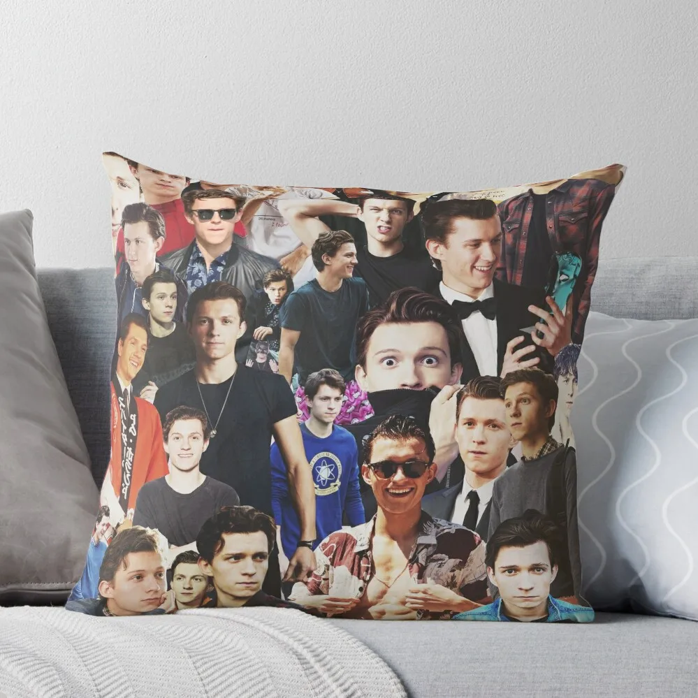 Tom Holland collage Throw Pillow pillow cover luxury Pillow Case Christmas Sofa Covers For Living Room