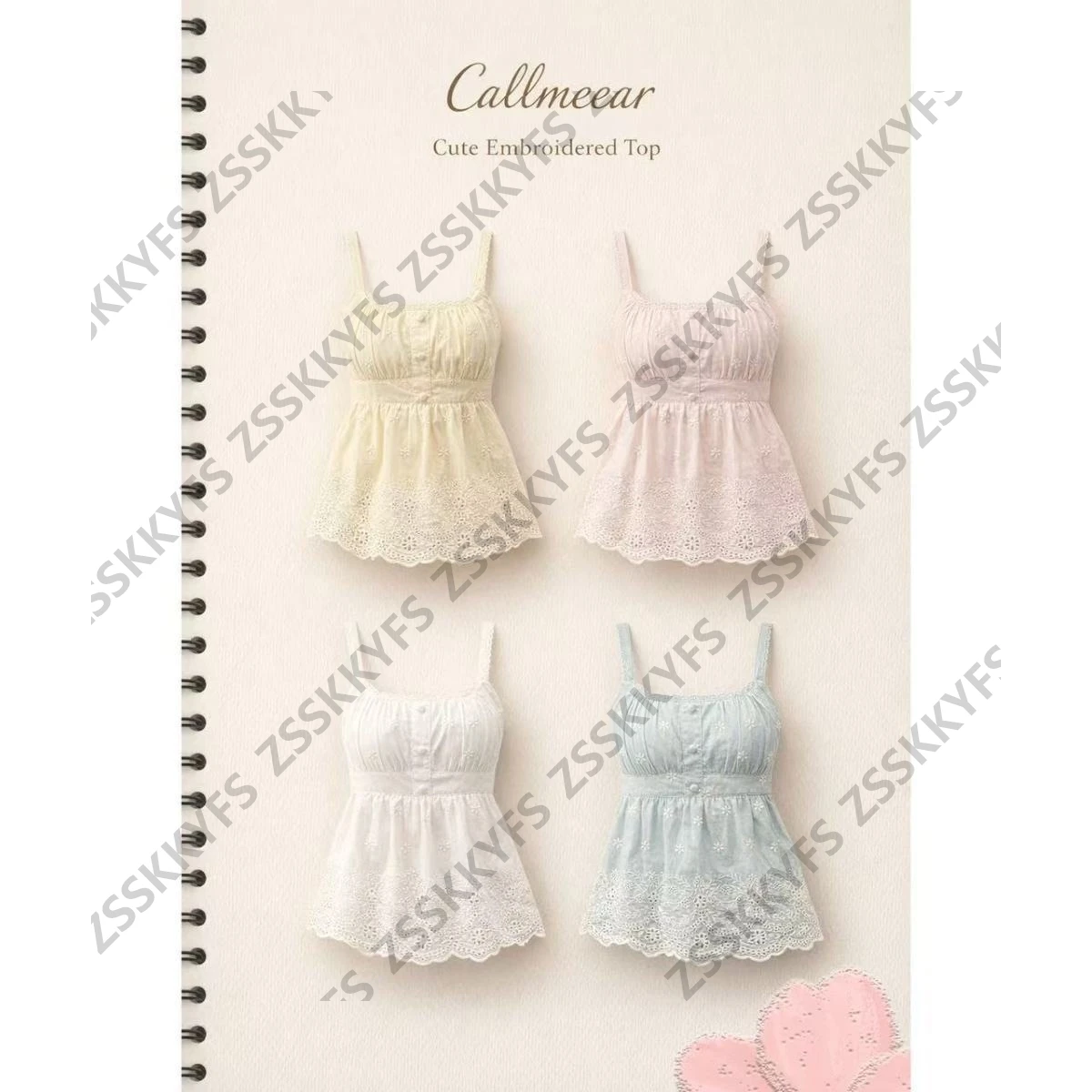 Summer Vest Girl Chic Aesthetic Sling Sweet Korea Elegant Woman Tank Crop Top Y2k Gyaru Clothes 90s Vintage  Cuteore Shirt Camis
