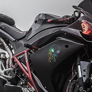 G194 10.3X15CM Funny Alien Personality Ufo Car Sticker Vinyl Decal Car Windows Decor Black /WHITE/LASER 8 best sales stickers ufo - №1