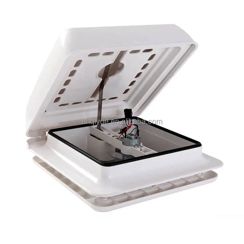 MG15RH White ASA and ABS Material RV Caravan Camper Trailer Moving Trailer Roof Hatch With Anti-mosquito Net 12V DC