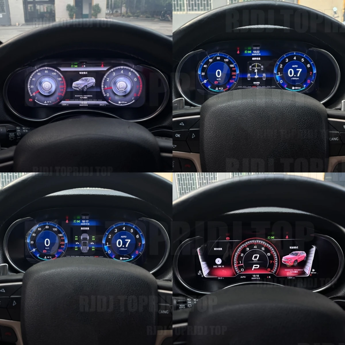 Super Car Digital Odometer Screen Carplay For Jeep Grand Cherokee 2014-2021 Speed Meter Virtual Cockpit Digital Cluster Player