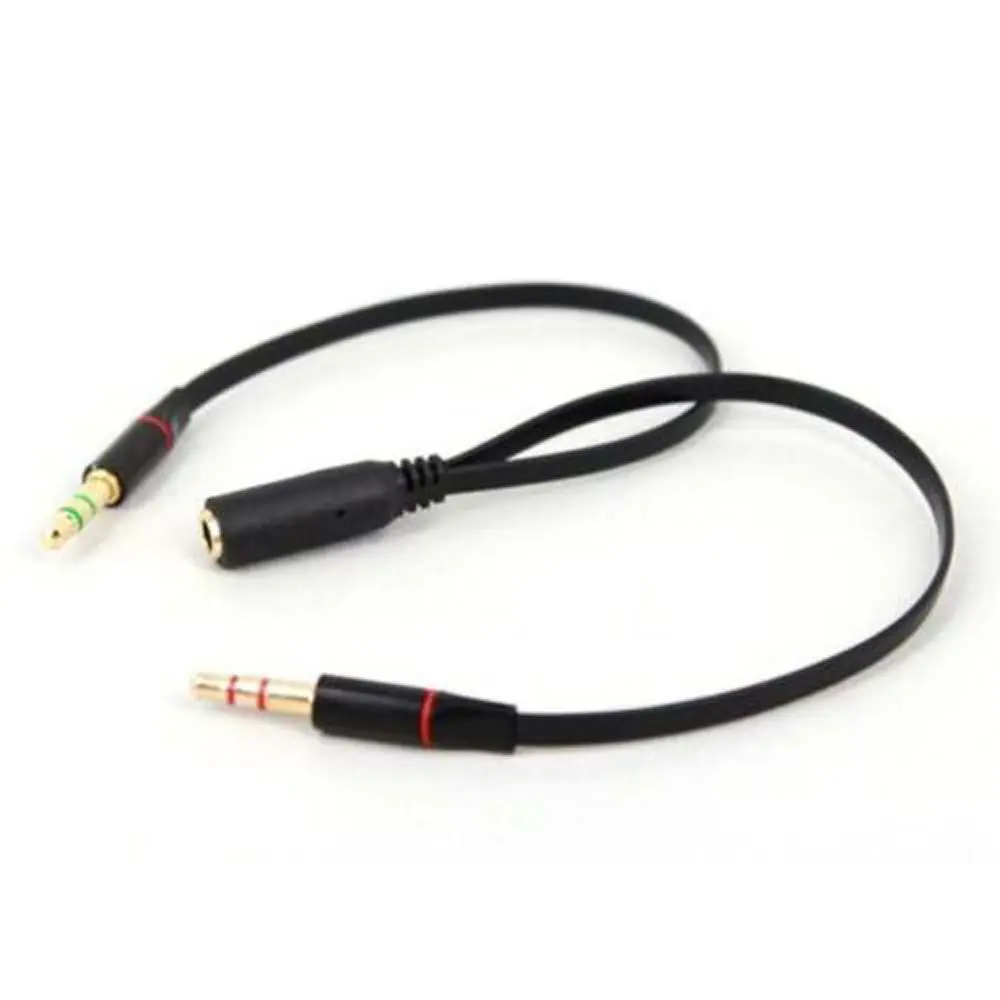 

Headphone Micphone 1 Female to 2 male 3.5 mm Adapter Audio Cable Y Splitter