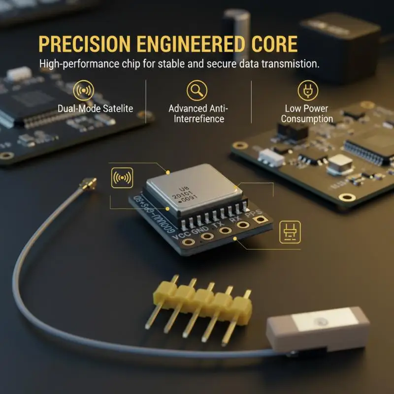 High Precision GPS Positioning Module With Antenna And Pin Headers Perfect For Drone Projects