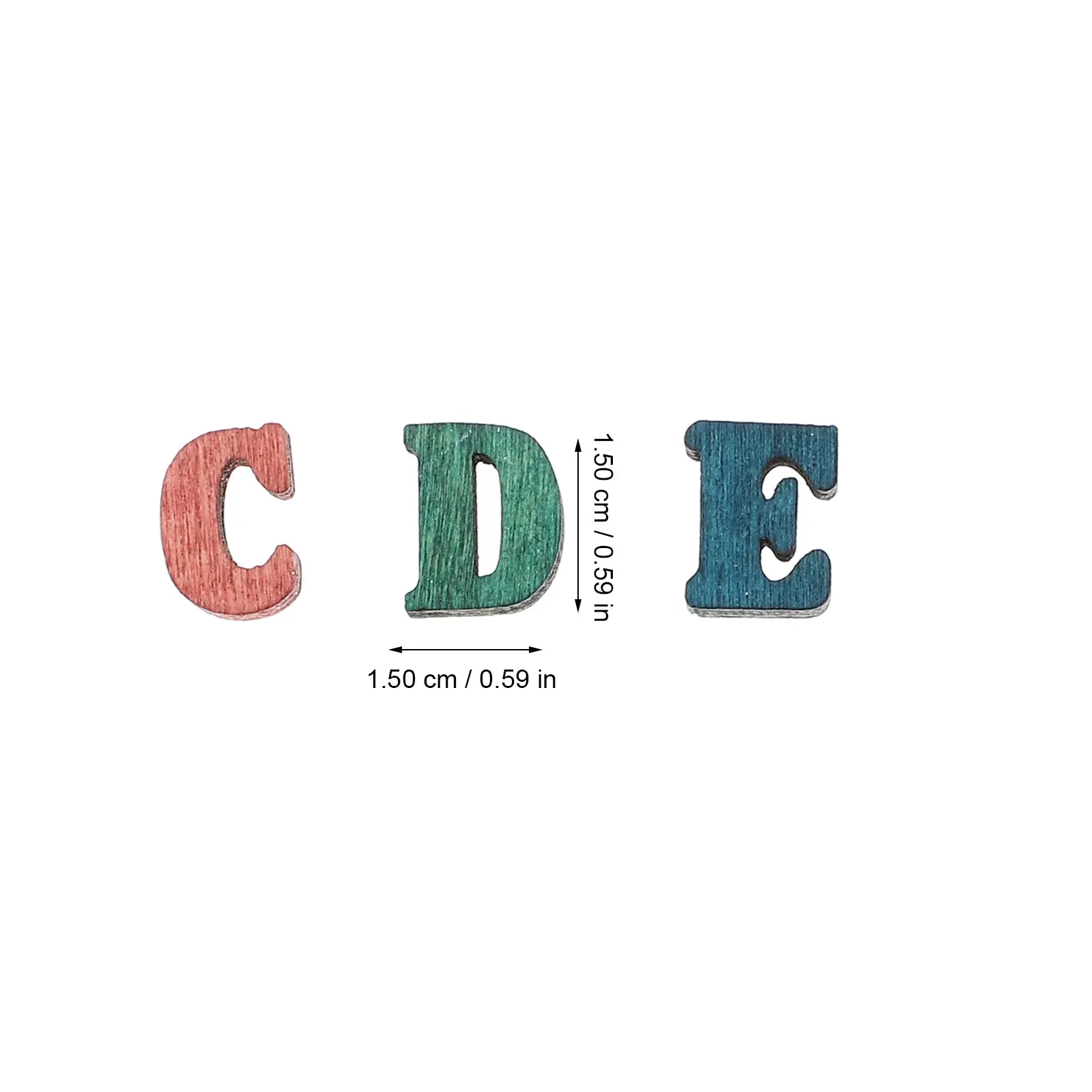 

200pcs Wood Letters Alphabet Crafts Smooth Edge Bright DIY Decoration Montessori Education Wooden Slices
