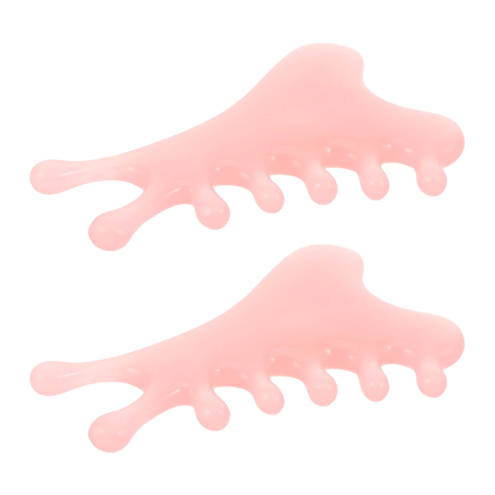 

2 шт., массажная расческа с гладкими закругленными зубами, инструмент для здоровья Гуа Ша, портативный многофункциональный инструмент для распутывания волос, головы, шеи, глаз