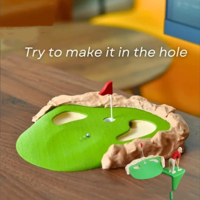Mini Desktop Golf Game Set Golfer Figurine Indoor Stress Relief Decor Funny Novelty Golf Gift for Golf Lovers Father Day Present - view 6