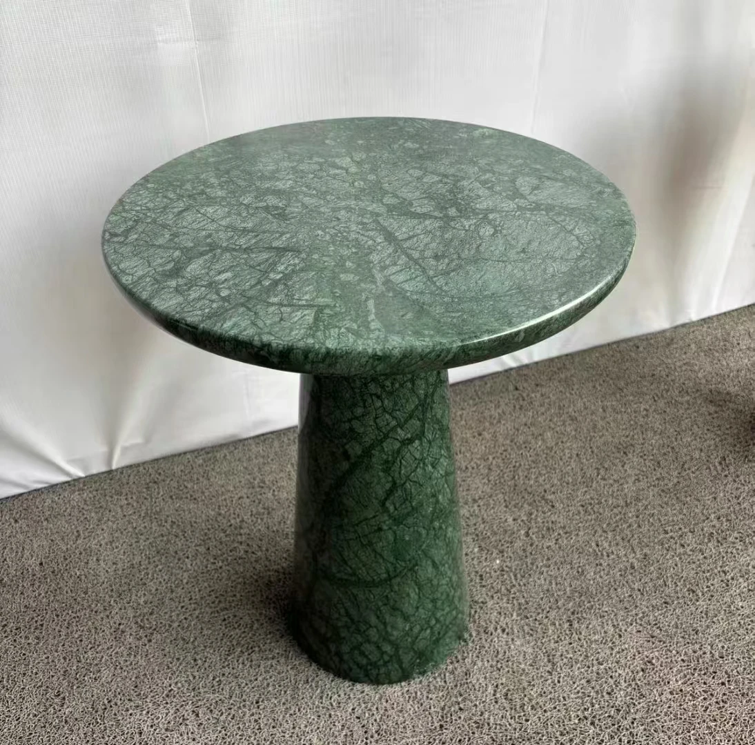 

Wholesale Narrow Side Table Green Stone Side Table Round End Table Modern Bedside Table Small Side Table for Couch