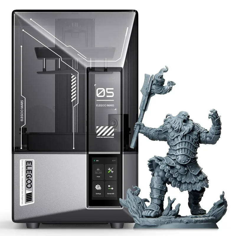 Mars 5 Ultra 9K Resin 3D Printer, Intelligent Detection, WiFi-Transfer, Printing Size of 6.04 x 3.06 x 6.49 inch