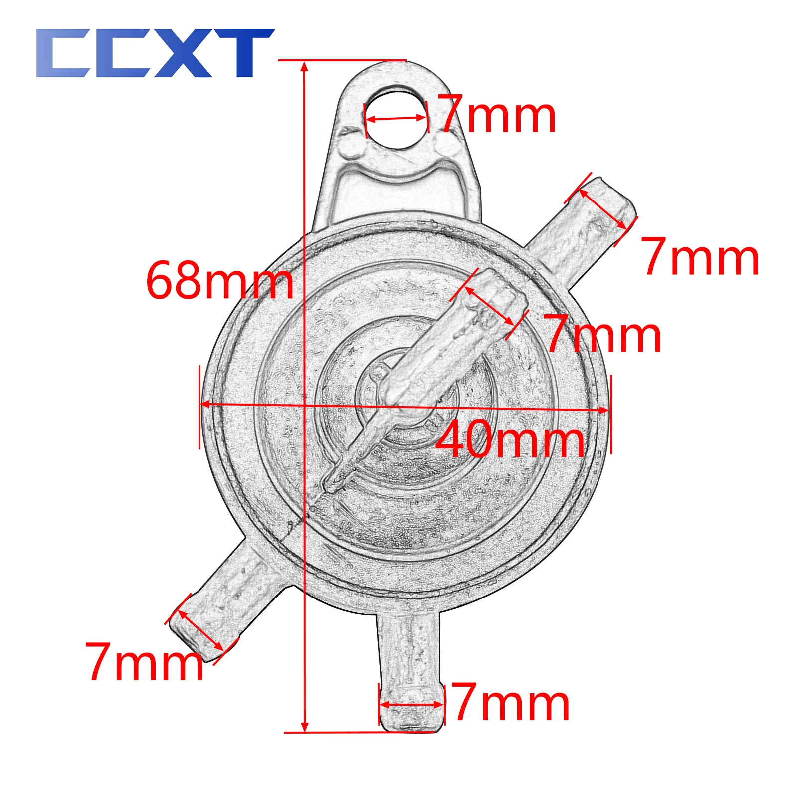 Motorcycle 3 Way Vacuum Fuel Pump Petcock For Roketa Sunl Taotao Jonway Kazuma Eagle BMS ATV Scooter GY6 Engine 150cc 125cc 50cc