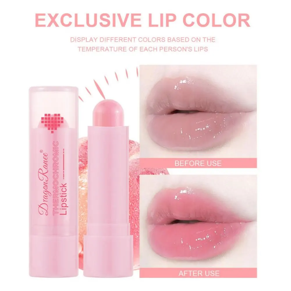 أحمر شفاه مرطب متغير اللون ملمع شفاه جيلي وردي شفاف بريق بلسم طويل الأمد ترطيب مغذي مكياج الشفاه #5