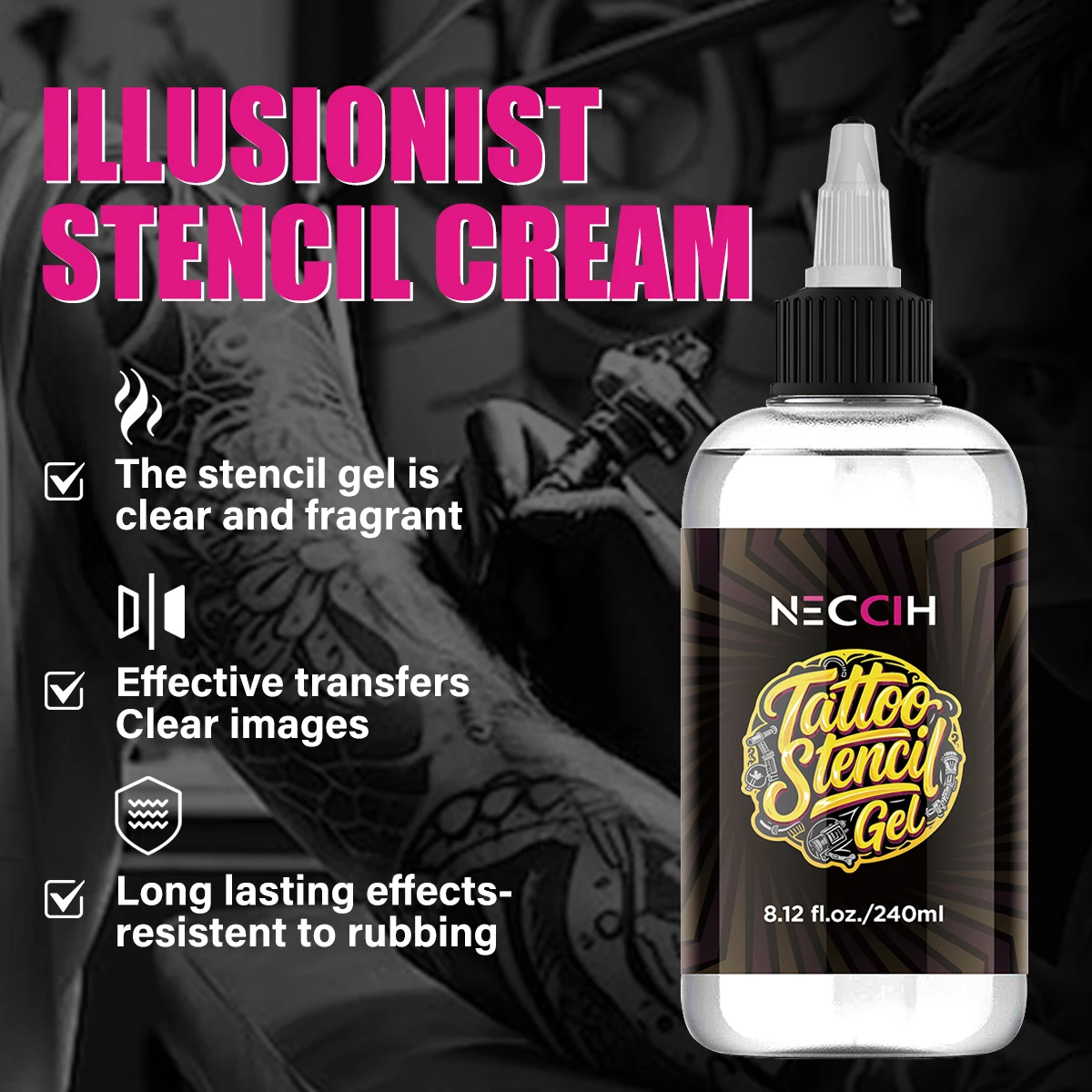 

30/120/240ML Professional Tattoo Stencil Magic Gel Thermal Copier Tattoo Transfer Stuff Solution Cream Tattoo Ink Set
