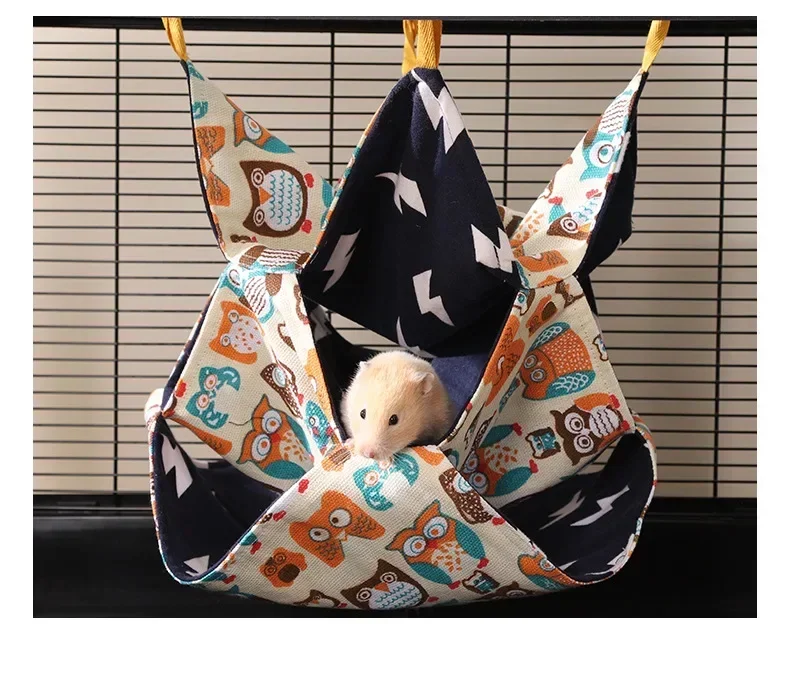 Multi-layer Small Pet Hammock 2/3-Tier Rodent Sleeping Bed Guinea Pig Rat Chinchilla Cage Accessories
