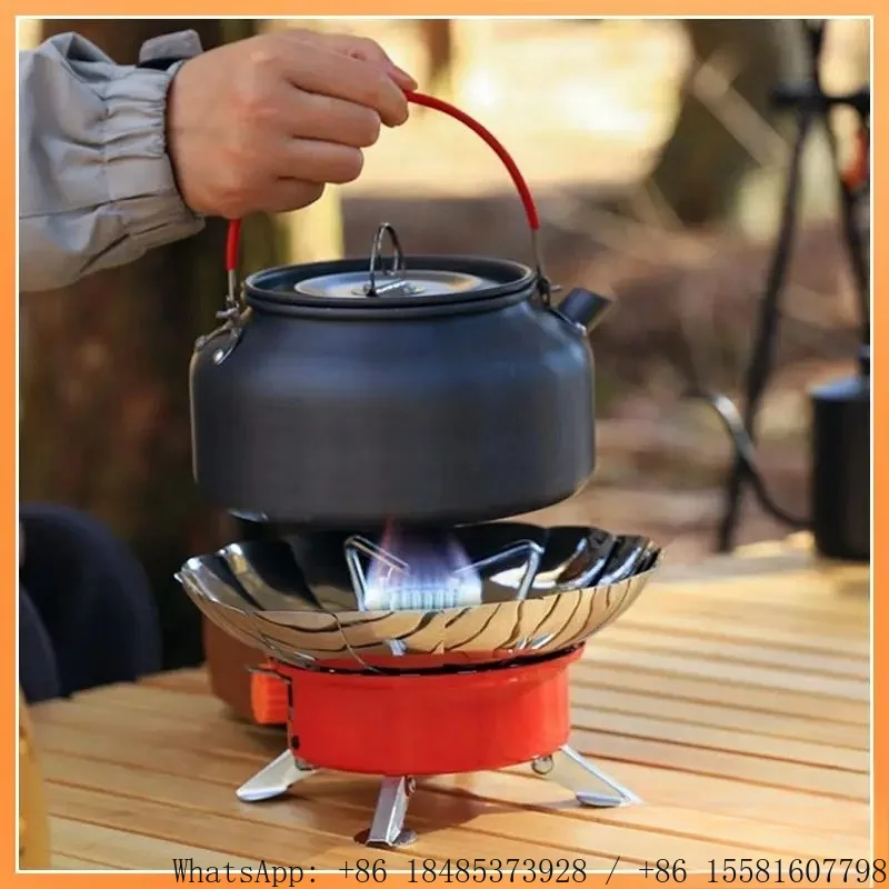 Portable Gas Stove with Adapter Foldable Gas Burner Mini Cooking Furnace for Travel Picnic Backpacking Cooking Use