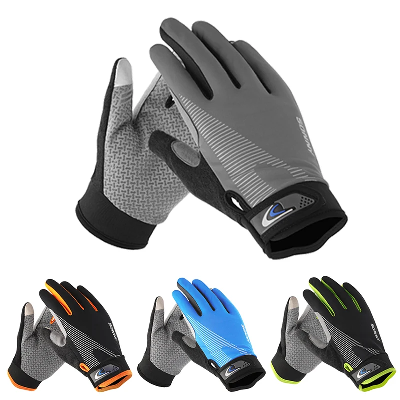 Gants de vélo respirants à doigts complets, mitaines chaudes, écran tactile, VTT, moto, cyclisme, camping, été, hiver, 1 paire