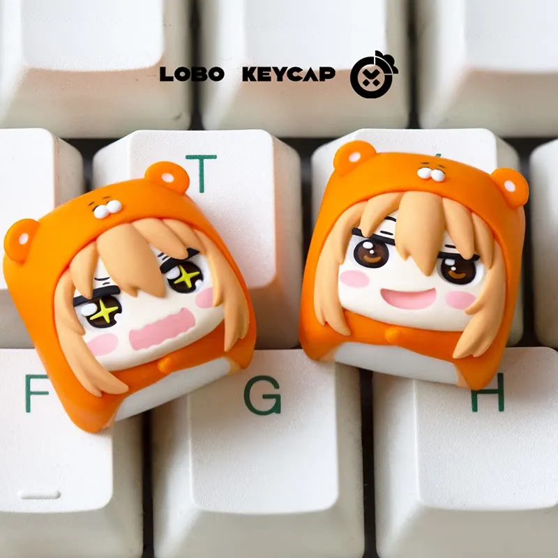 Kawaii Resin Keycap Decoration Anime Himouto Umaru-Chan Series Doma Umaru Figures Esc Key For Decorative Gift Fans