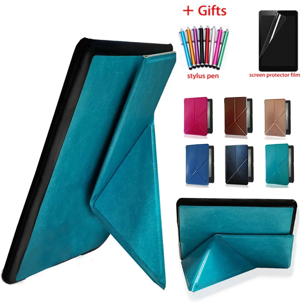 2018 Release Kobo Clara HD 6 inch ebook Reader Smart Case Model N249 Leather Cover With Stand Protective Auto Sleep Awake