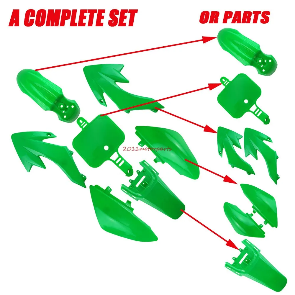 Plastic Fairing Fender Kits For Honda XR50 CRF50 50cc 70cc 90cc 110cc 125cc 140cc 150cc 160cc SSR Piranha Trail Pit Dirt  Bike