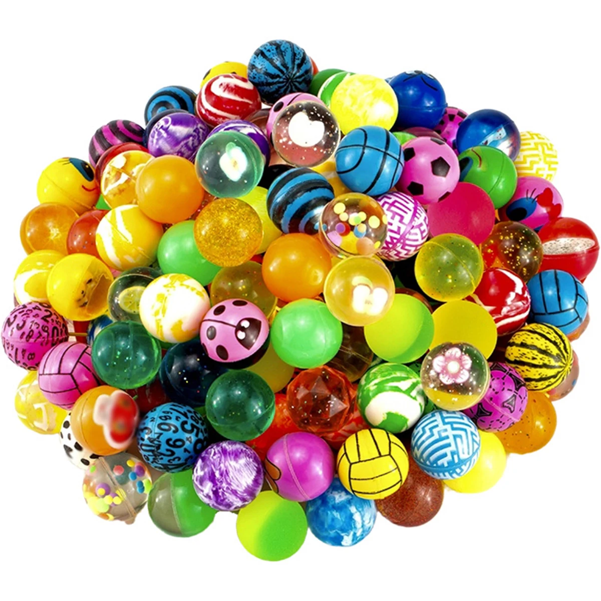 10pcs/lot 25mm Rubber Mini Bouncy Balls More Than 200+ Styles Ship Random Bouncy Ball Party Gifts Adults Stress Relief Toys