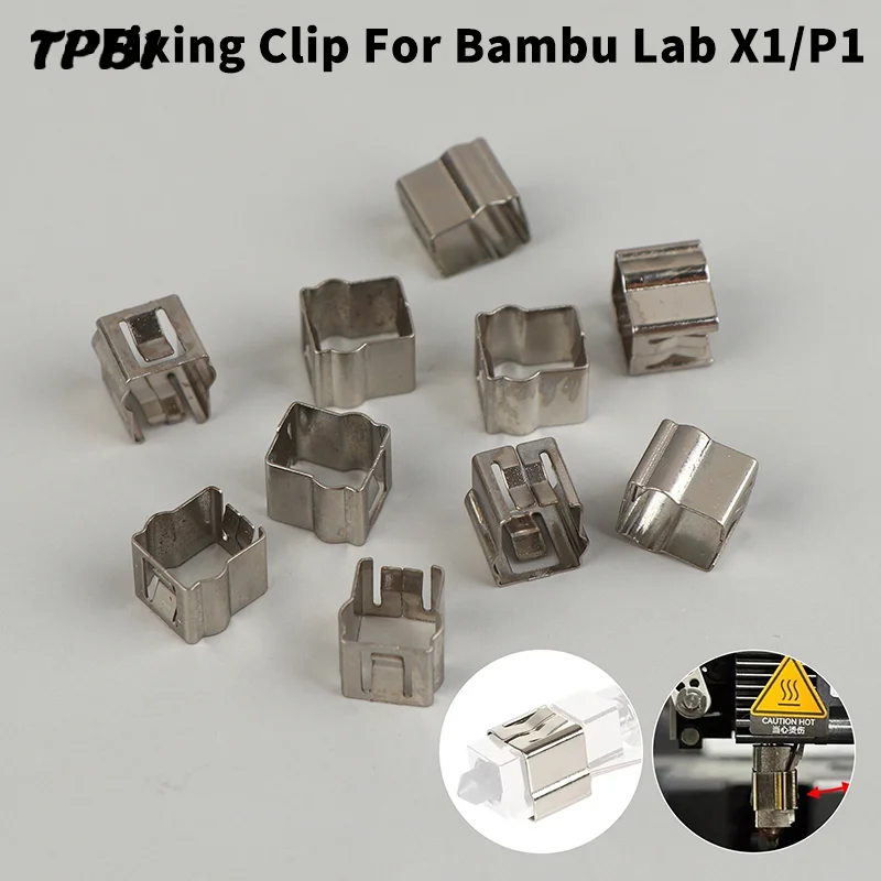 10/20Pcs Fixing Clip Hotend Ceramic Heating Element Thermistor Sensor Clips For Bambu X1C P1P P1S A1 mini 3D Printer Accessories
