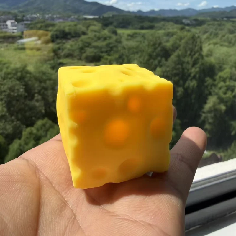 5CM Cheese Squeeze Toy Extra Large Size Cheese Squishy Fidget Toys Slow Rebound Shapeable Venting Ball for Adults Gifts 2026 New