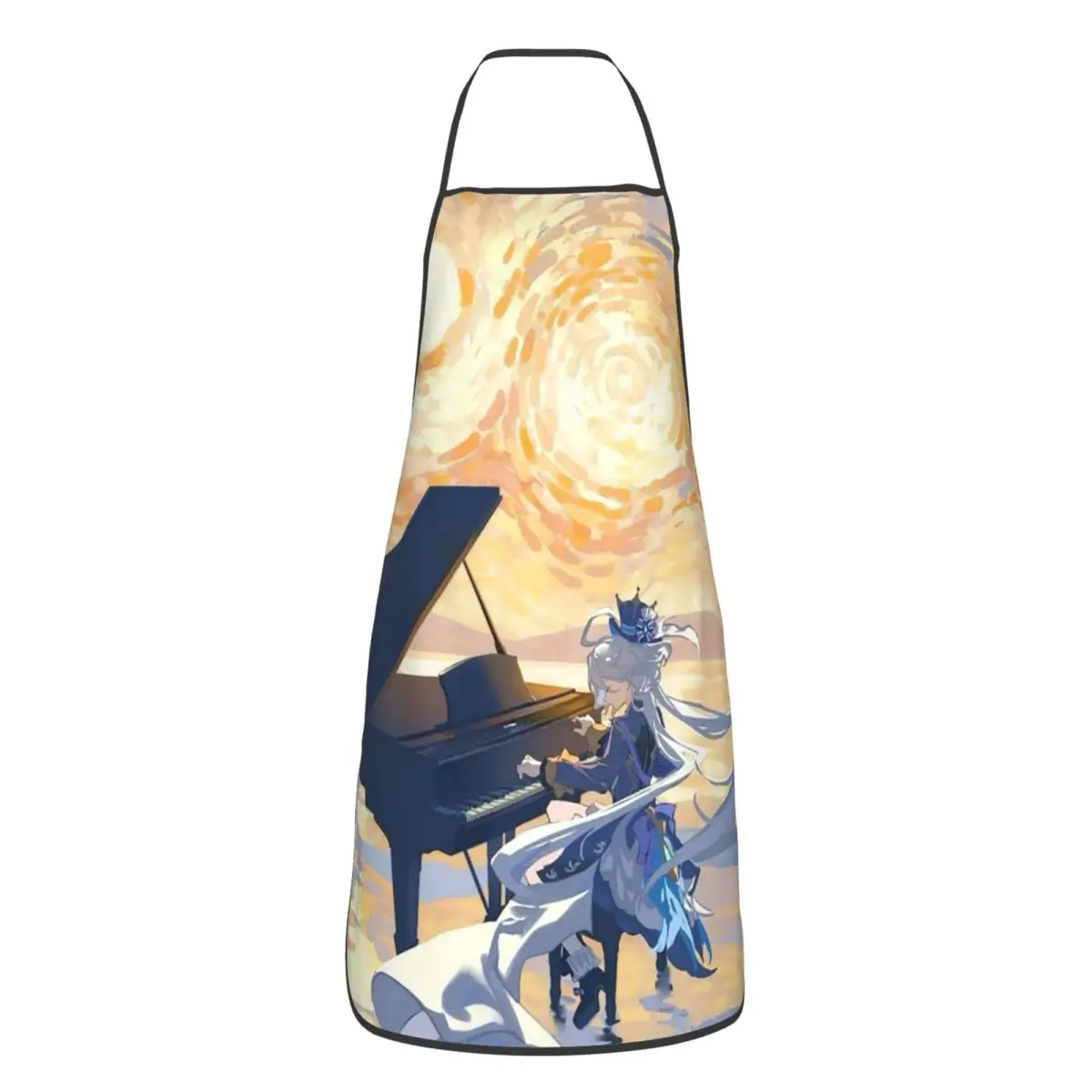 Furina Genshin Impact Game Apron Chef Cooking Tablier Sleeveless Bib Kitchen Cleaning Pinafore for Women Men Gardening