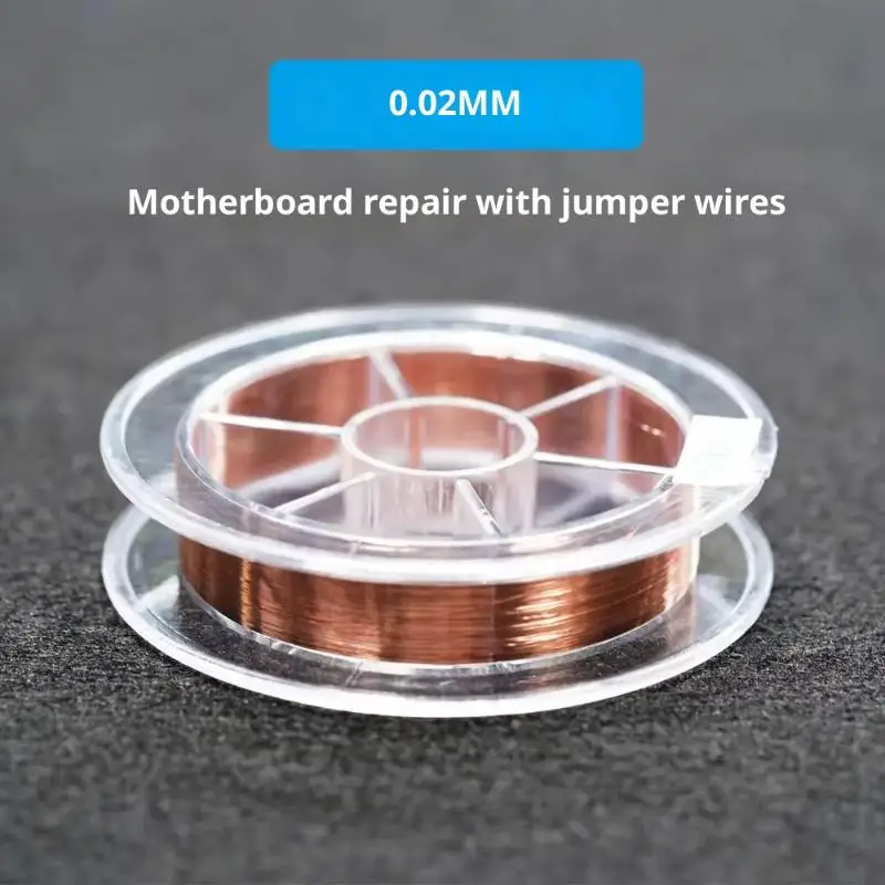 

1Pc 0.009/0.02mm Ultra-soft Copper Wire CPU Silver Thread Repair Jumper Wire For Mobile Phones Motherboard Repair Tools