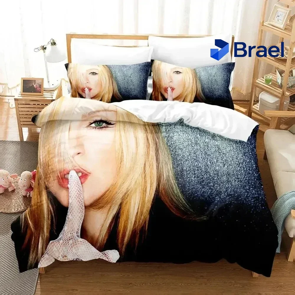 Exquisite 3D Print Sexy Madonna Bedding Set Duvet Cover Bed Set Quilt Cover Pillowcase Comforter King Queen Size Boys Adult Bedd