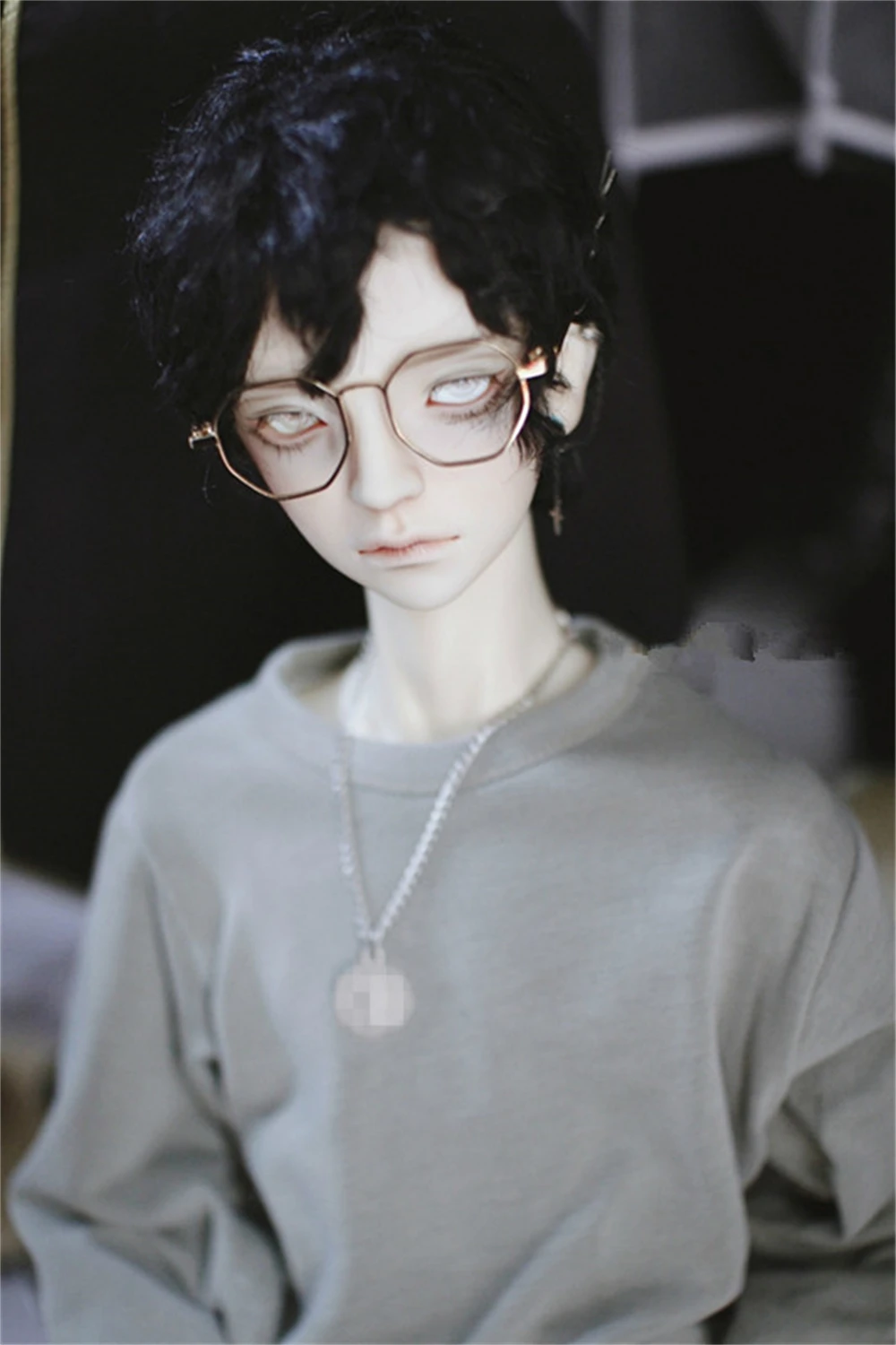 

BJD doll glasses are suitable for 1/3 SD13 SD17 POPO68 size gold geometric frame glasses (note no lenses) doll accessories