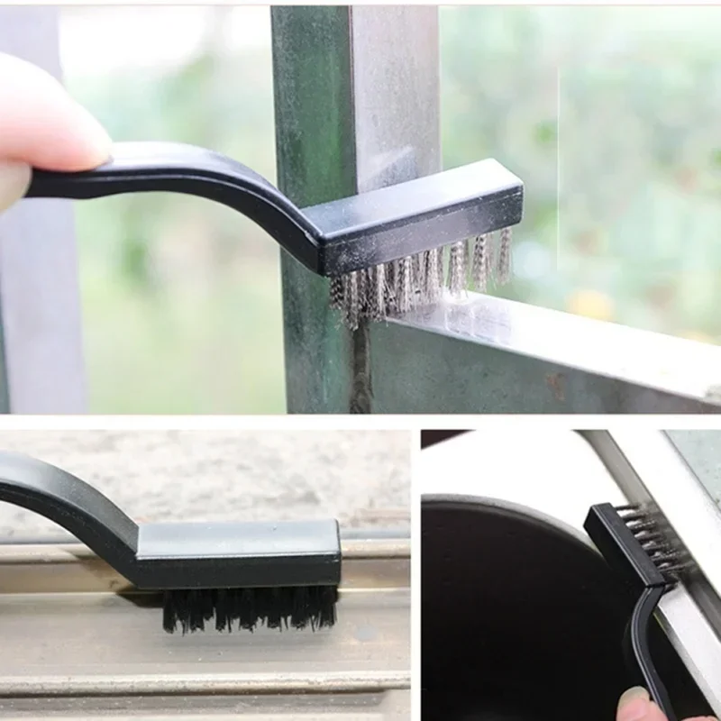 Nouveau 3 pièces/ensemble brosses en fil de cuivre en acier inoxydable gommage de la rouille polissage détail métal 7 pouces brosse à dents enlever les outils de nettoyage