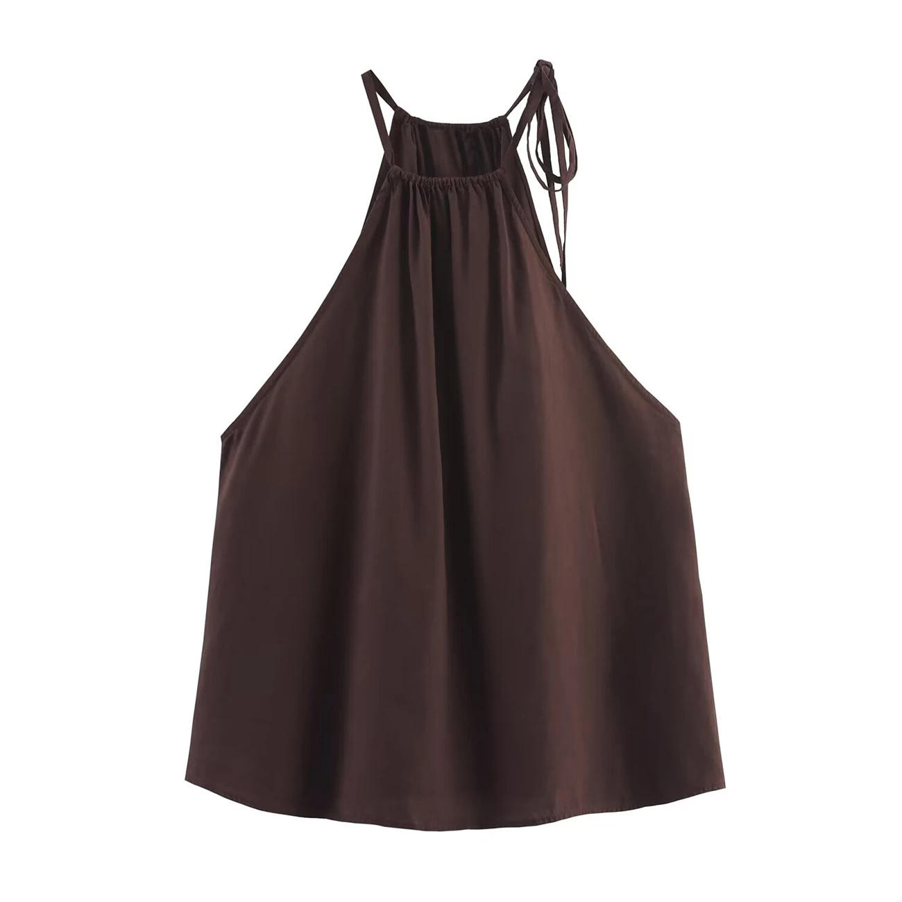 ชุดเซ็ตเสื้อคลุมยาวและกางเกงขายาวผู้หญิง รุ่นใหม่ 2025 คอเสื้อแบบแขวน ดีไซน์หรูหรา สไตล์ลำลอง